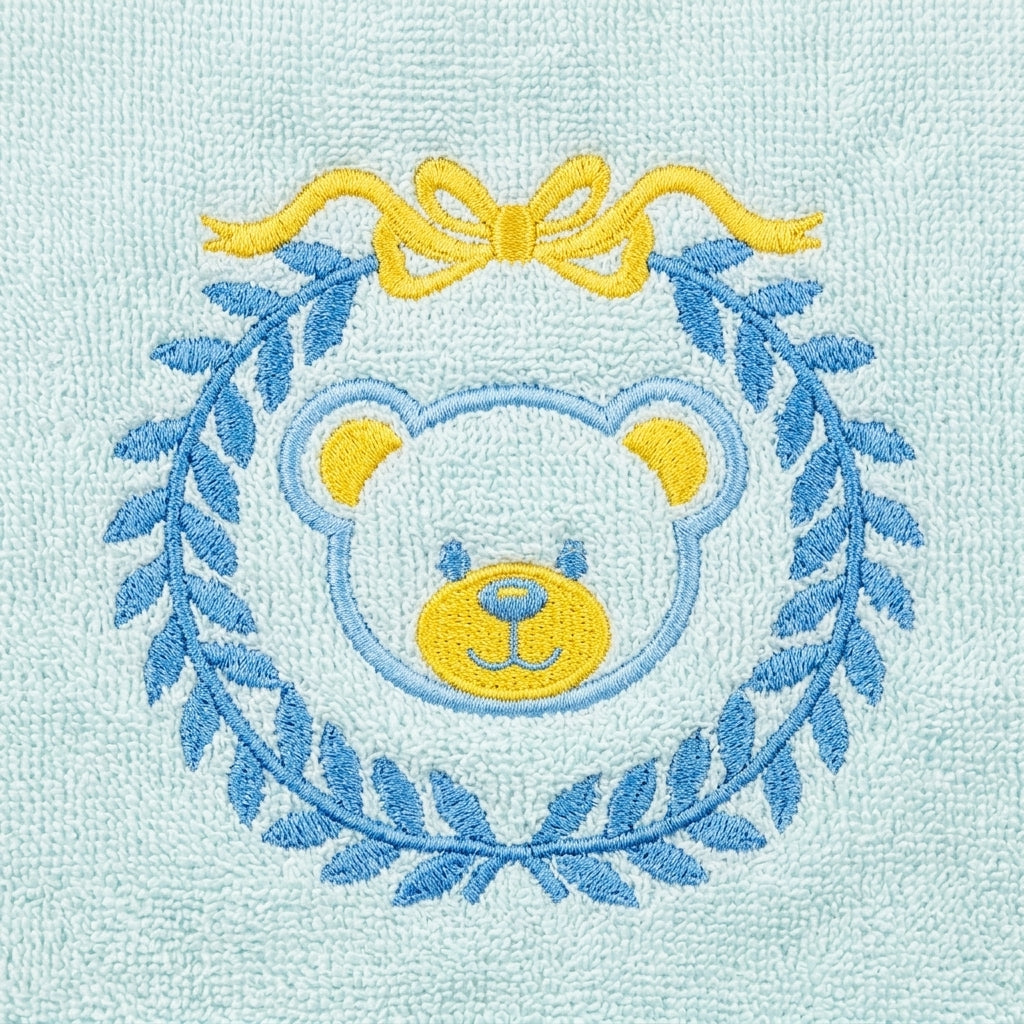 SENIORS BABY BATH TOWEL BEAR BLUE