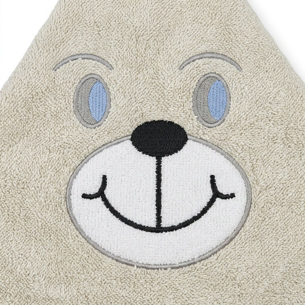 BABY HOODED BATHTOWEL TERRY BEAR SKIN