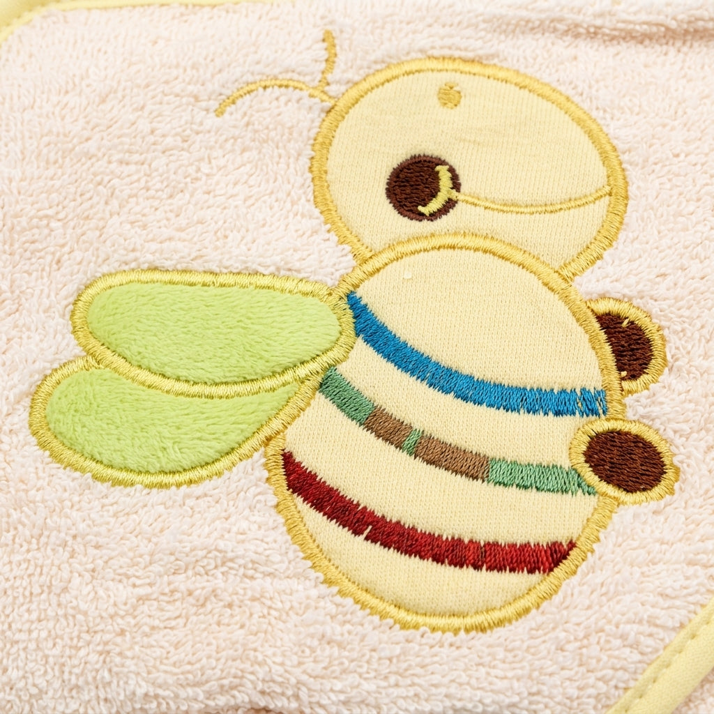 BABY BATH TOWEL+4PCS FACETOWEL BEE BABY PINK