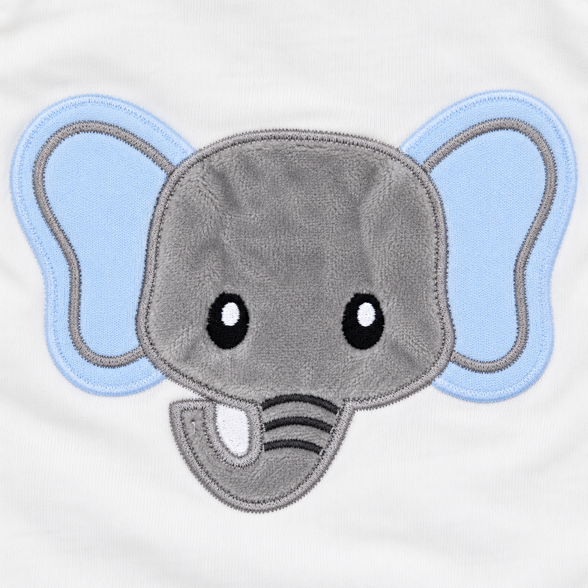 NEWBORN BABY 10 PCS ELEPHANT EMB PREMIUM GIFT BOX SET – GREY & WHITE
