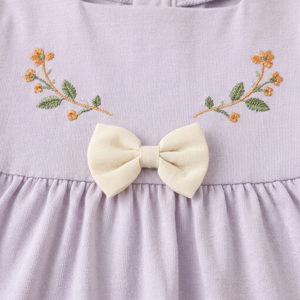 IMPORTED ELEGANT BABY GIRL SOFT COTTON FROCK DRESS SET BLOSSOM