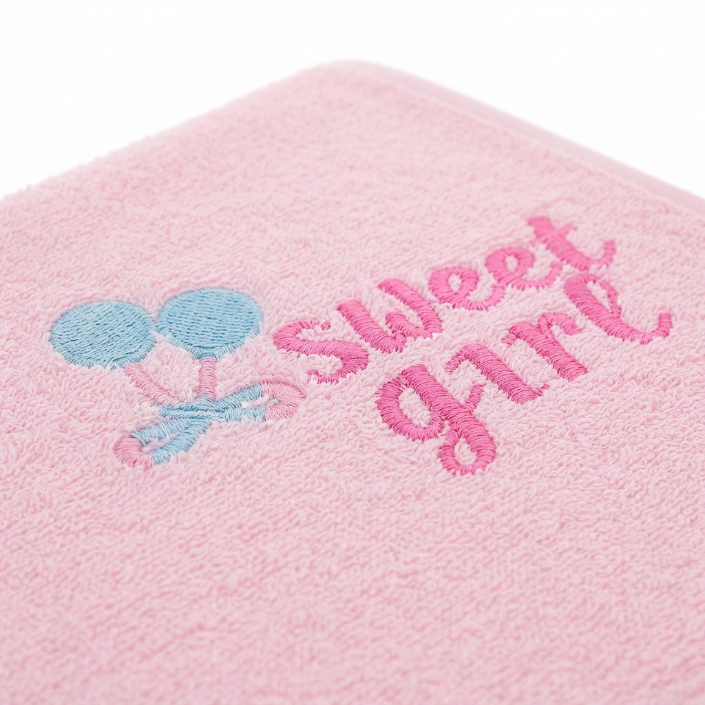 SENIORS BABY BATH TOWEL SWEET GIRL PINK