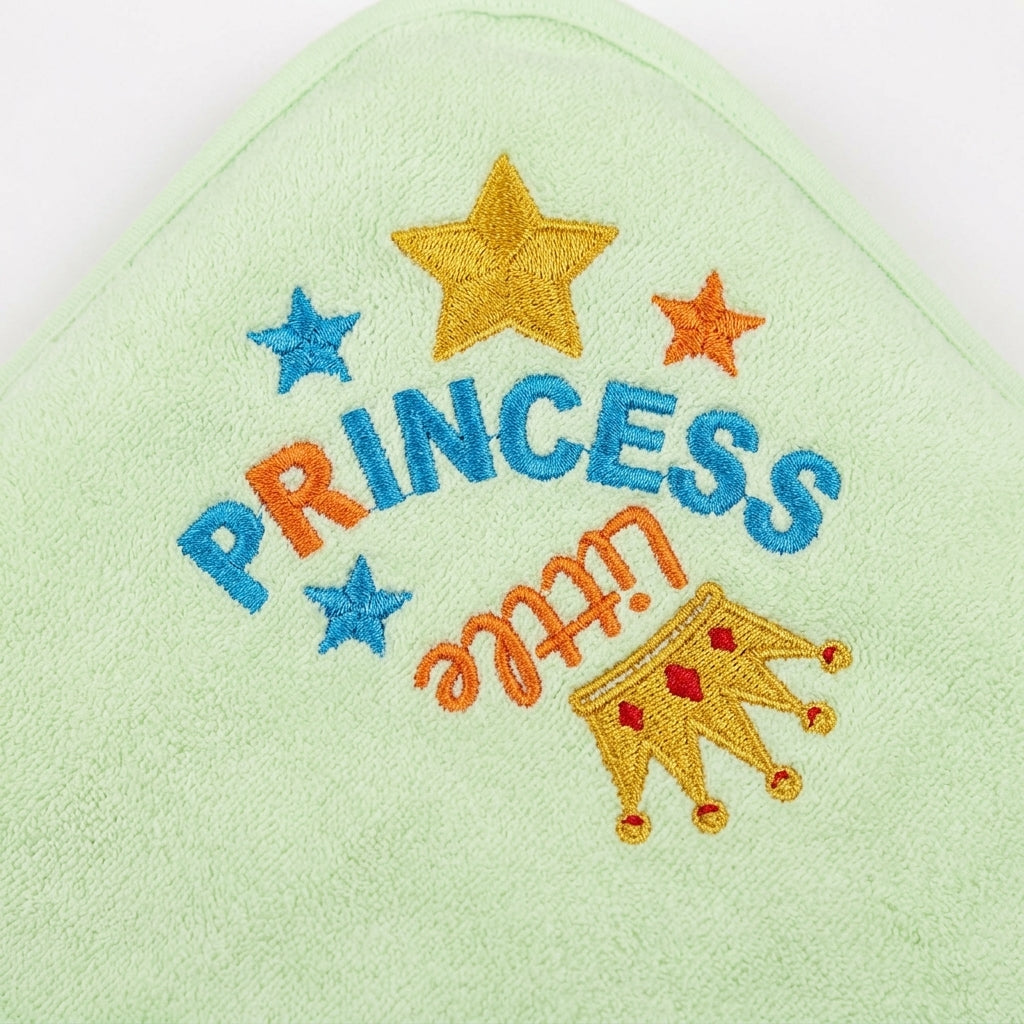 KIDZO BABY BATH TOWEL CAP PRINCESS GREEN