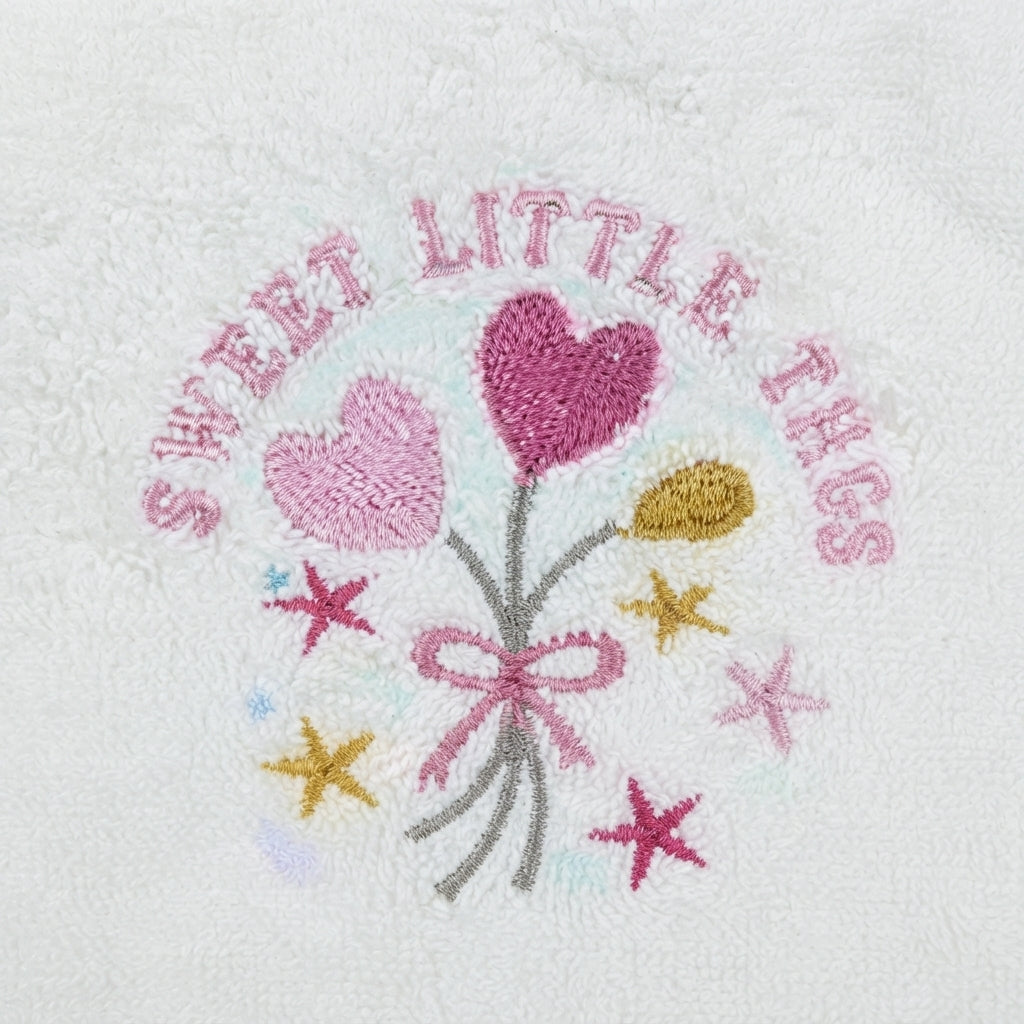 SENIORS BABY BATH TOWEL SWEET LITTIE THING WHITE
