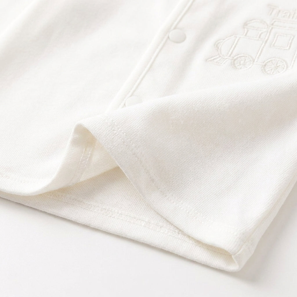 BABY SUIT 5 PIECES SET WHITE COLOR KOTRAI TRAIN