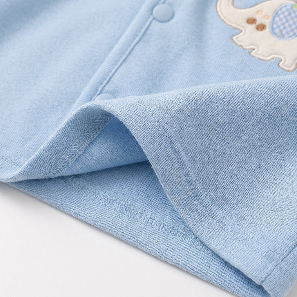 BABY SUIT 5 PIECES SET BLUE COLOR ELEPHANT EMB KOTRAI