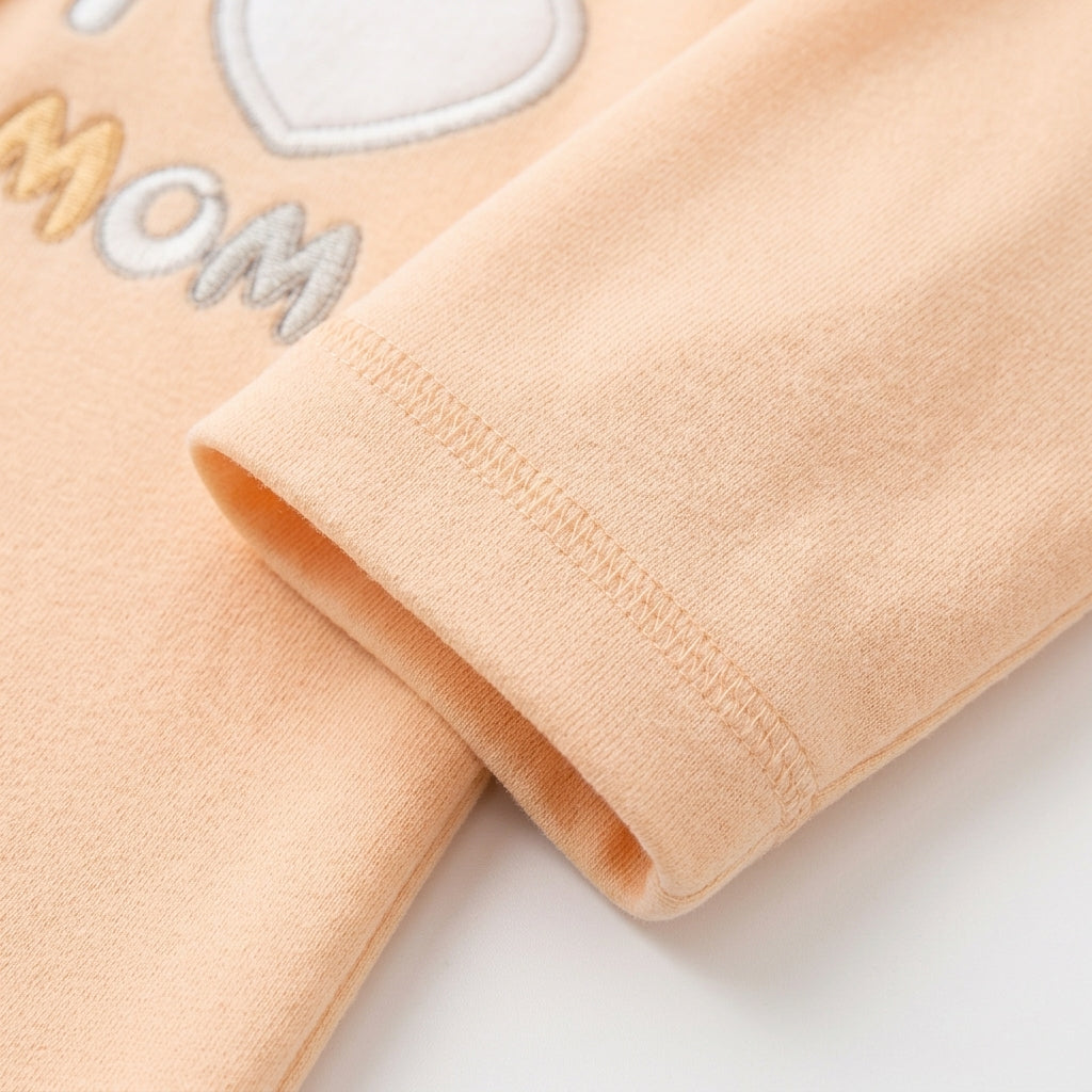 BABY STARTER SET 5 PIECES KOTRAI EMB I LOVE MUMMY PEACH