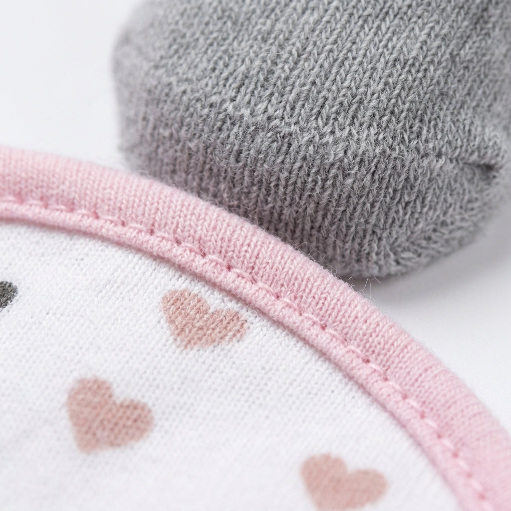 BABY BIB SET 3PCS ELEPHANT PINK