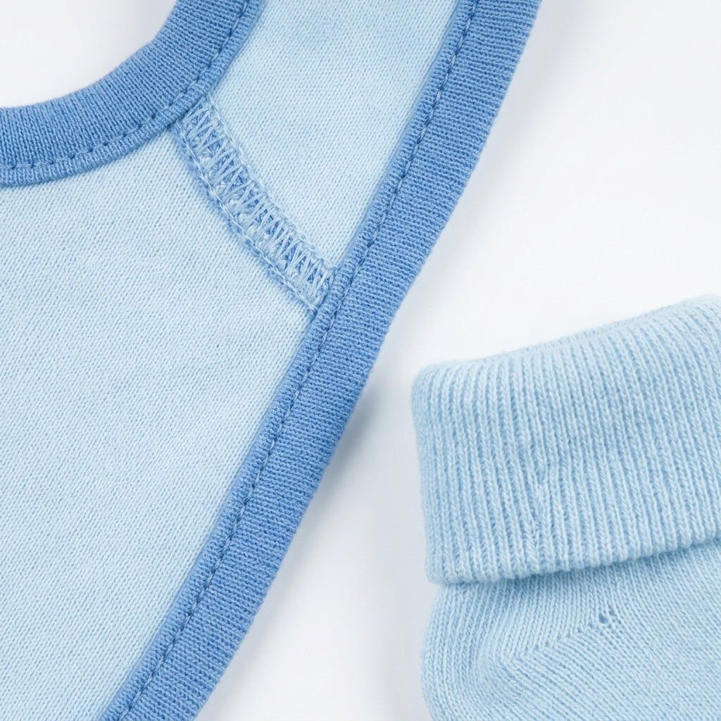 BABY Bib SET 3PCS MOON BLUE