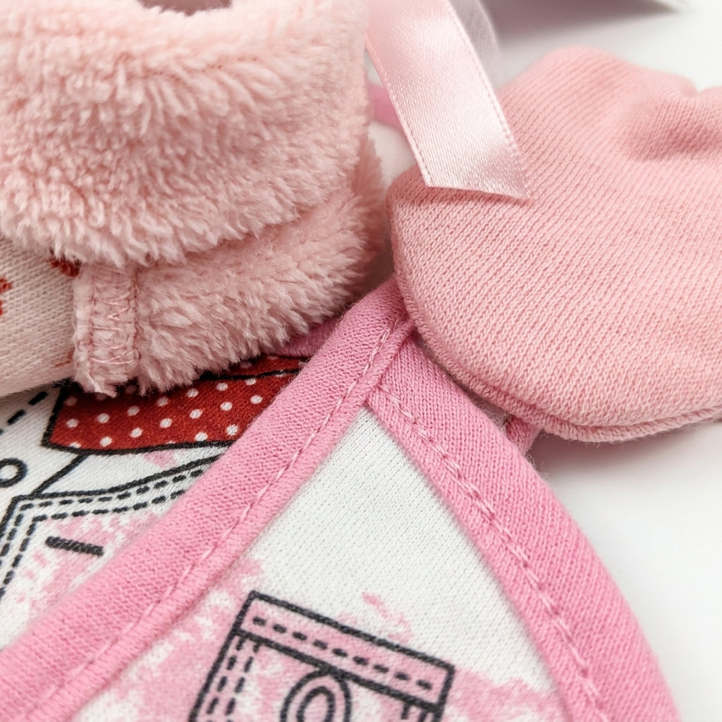 BABY BIB SET 3PCS SET SHIRT PINK CARTERS
