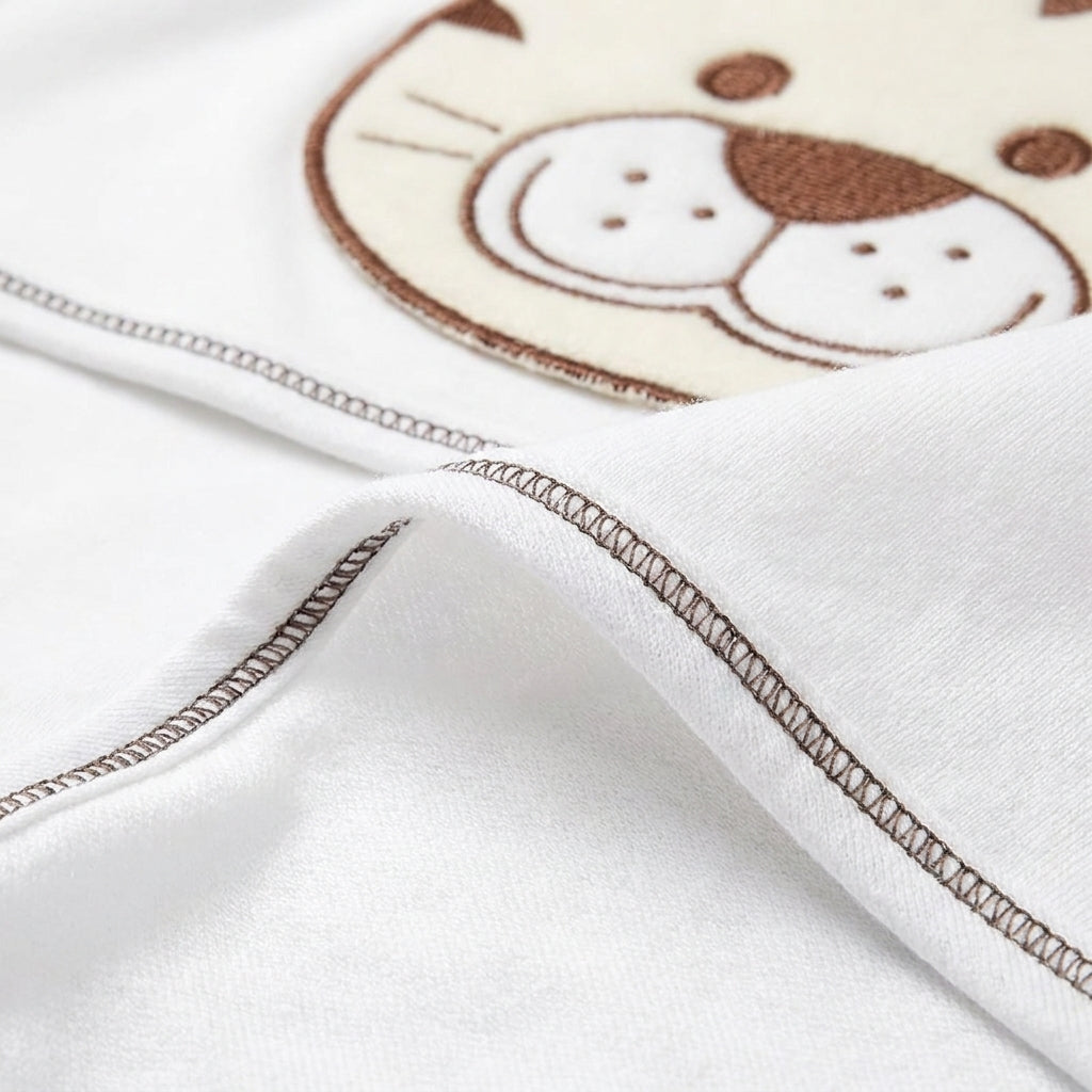 Baby Wrapping Sheet - Cat, White | Montaly