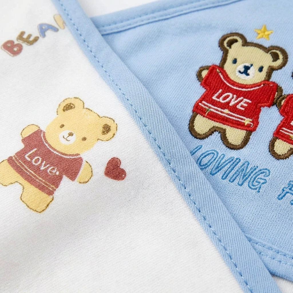 BABY WRAPPING SHEET LOVING FAMILY BEAR BLUE