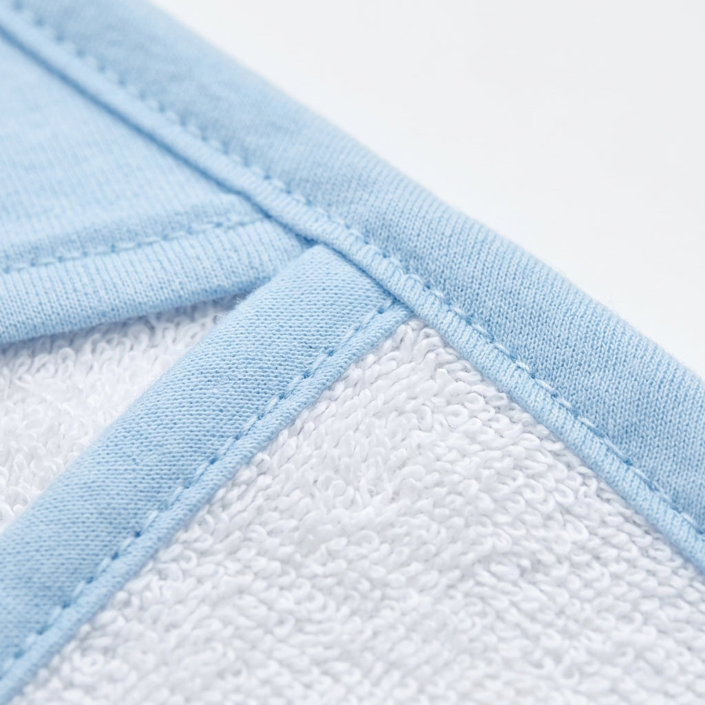 BABY HOODED BATH TOWEL BABY BLUE MUMS WORLD