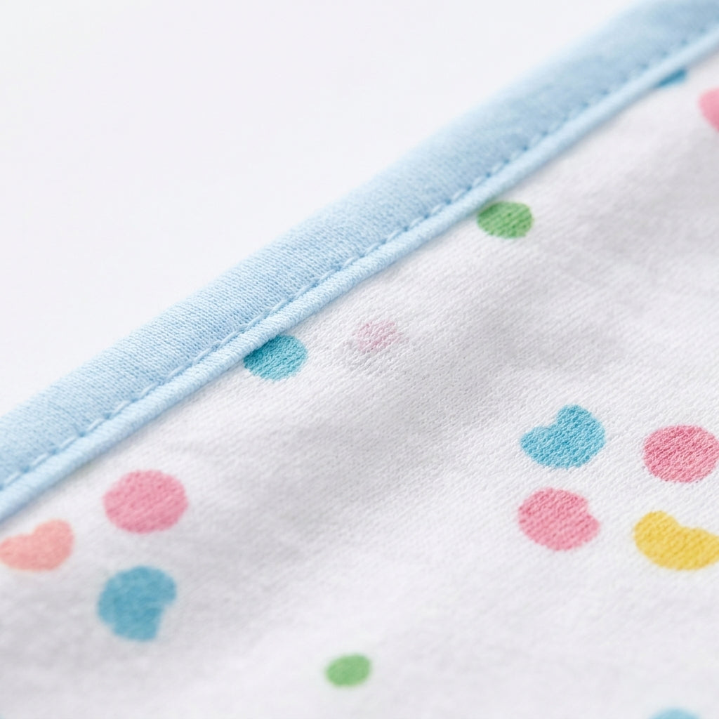 BABY HOODED BATH TOWEL SUNDAY BLUE MUMS WORLD
