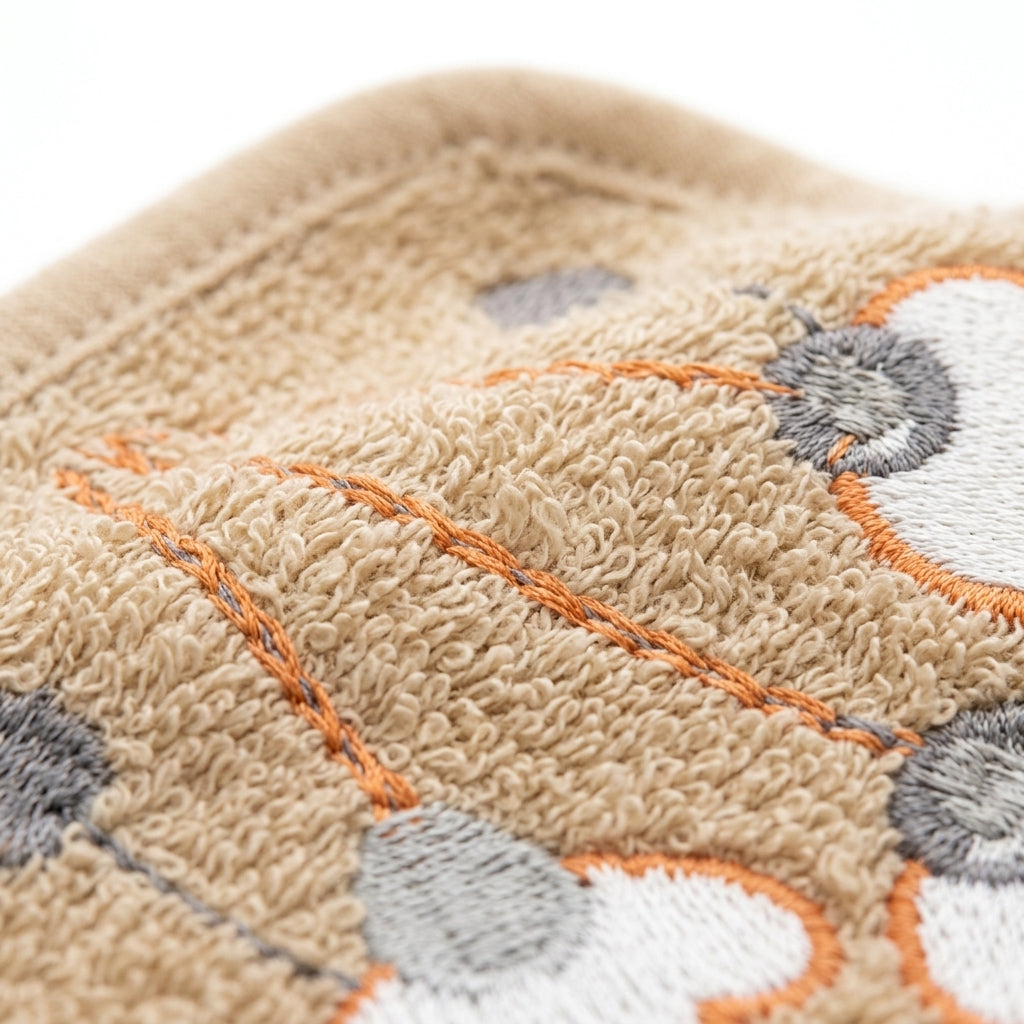 SENIORS BABY BATH TOWEL FLOWER SKIN BROWN