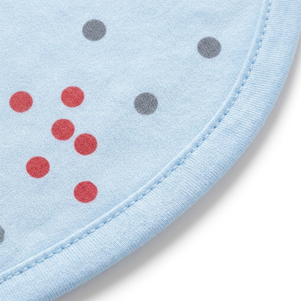 BABY ADJUSTABLE SWADDLE DOTED BLUE KIDZO