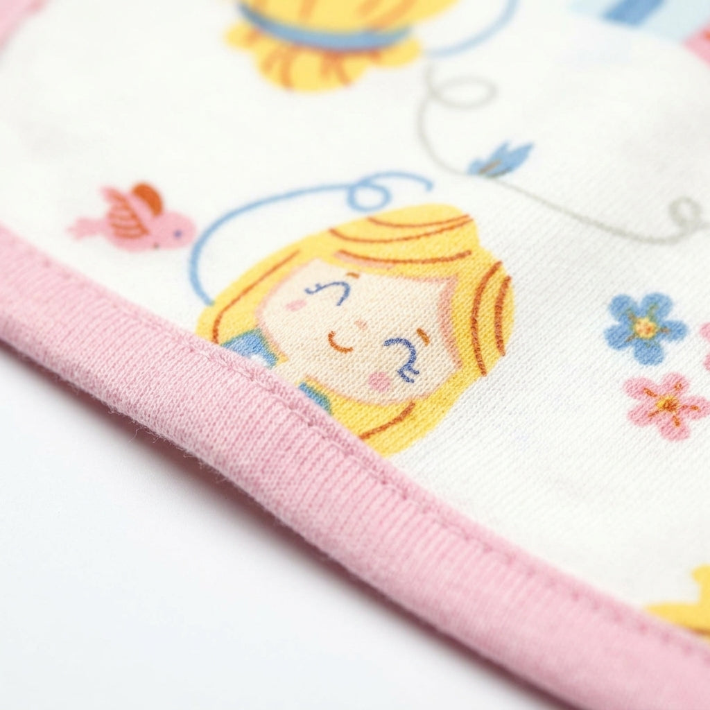 BABY ADJUSTABLE SWADDLE FAIRY PRINT PINK AND BLUE