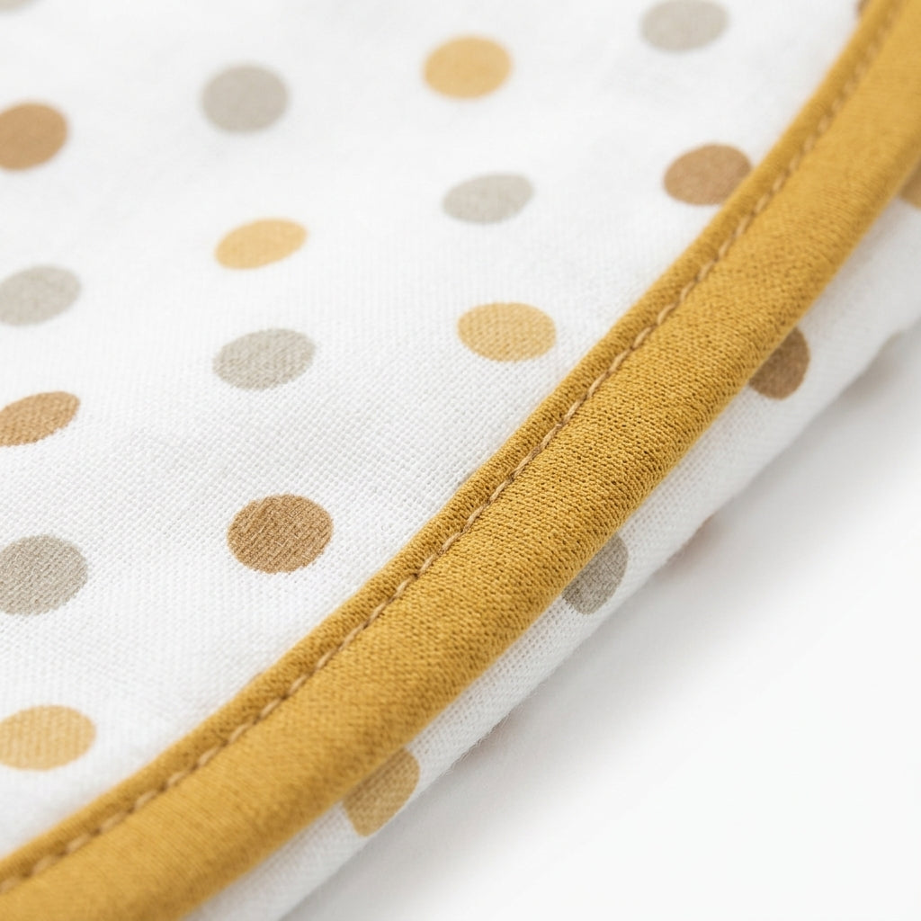 BABY WRAPPING SHEET CAP BEAR DOTED BROWN