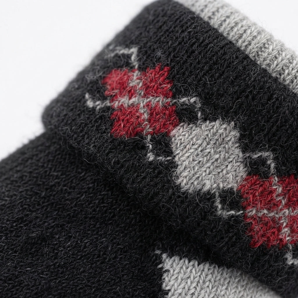 PACK OF 3 COTTON SOCKS-CLASSIC ARGYLE PRINTED (0-12M)