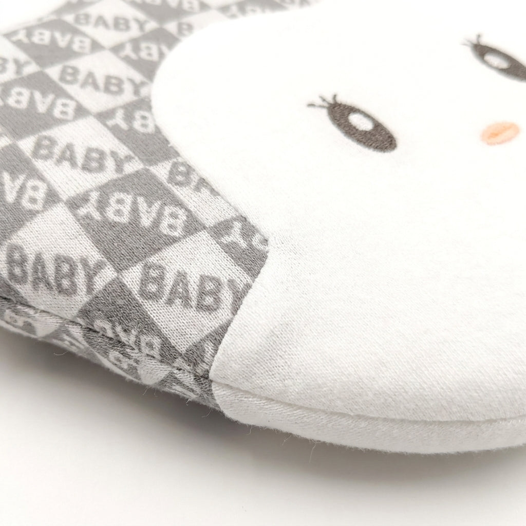 BABY PILLOW CUTE BABY FACE BOX GREY