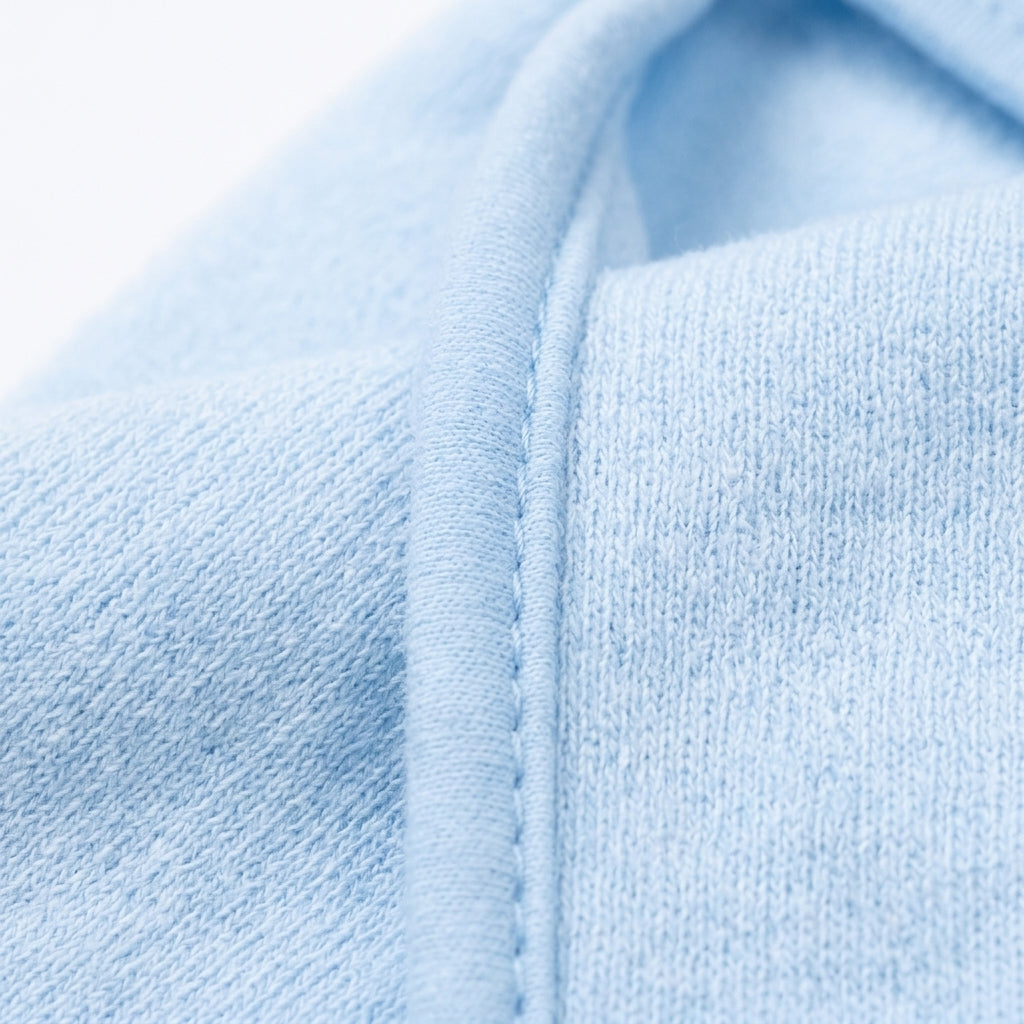 BABY HOODED BATH TOWEL 1PCS BEAR BLUE