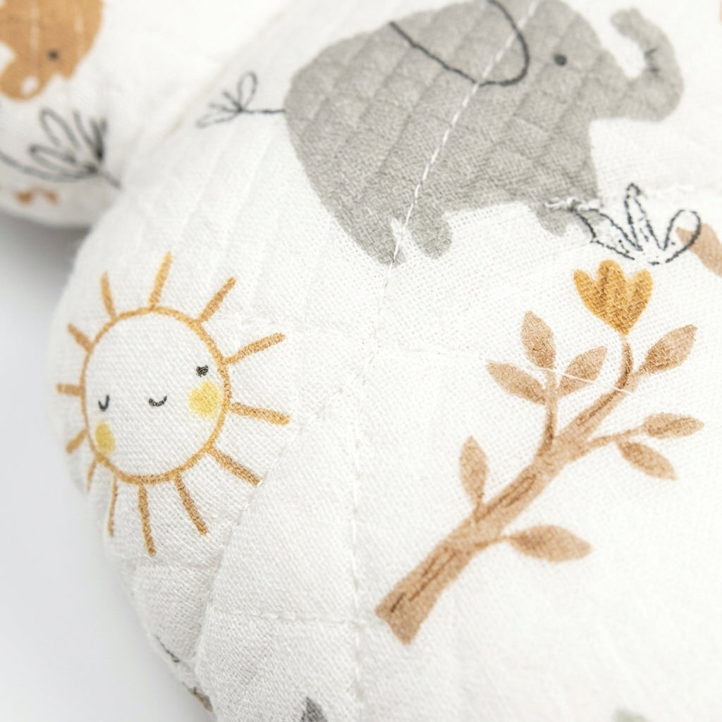 AIFEIER PREMIUM BREATHABLE BABY HEAD SHAPING PILLOW SAFARI ANIMAL PRINT