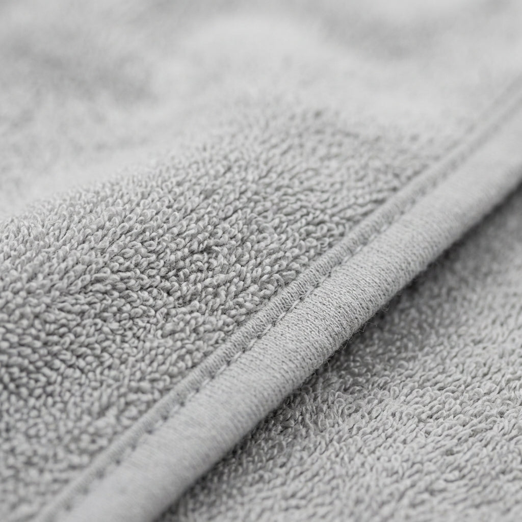 BABY HOODED BATH TOWEL 6PCS SET ELEPHANT GREY