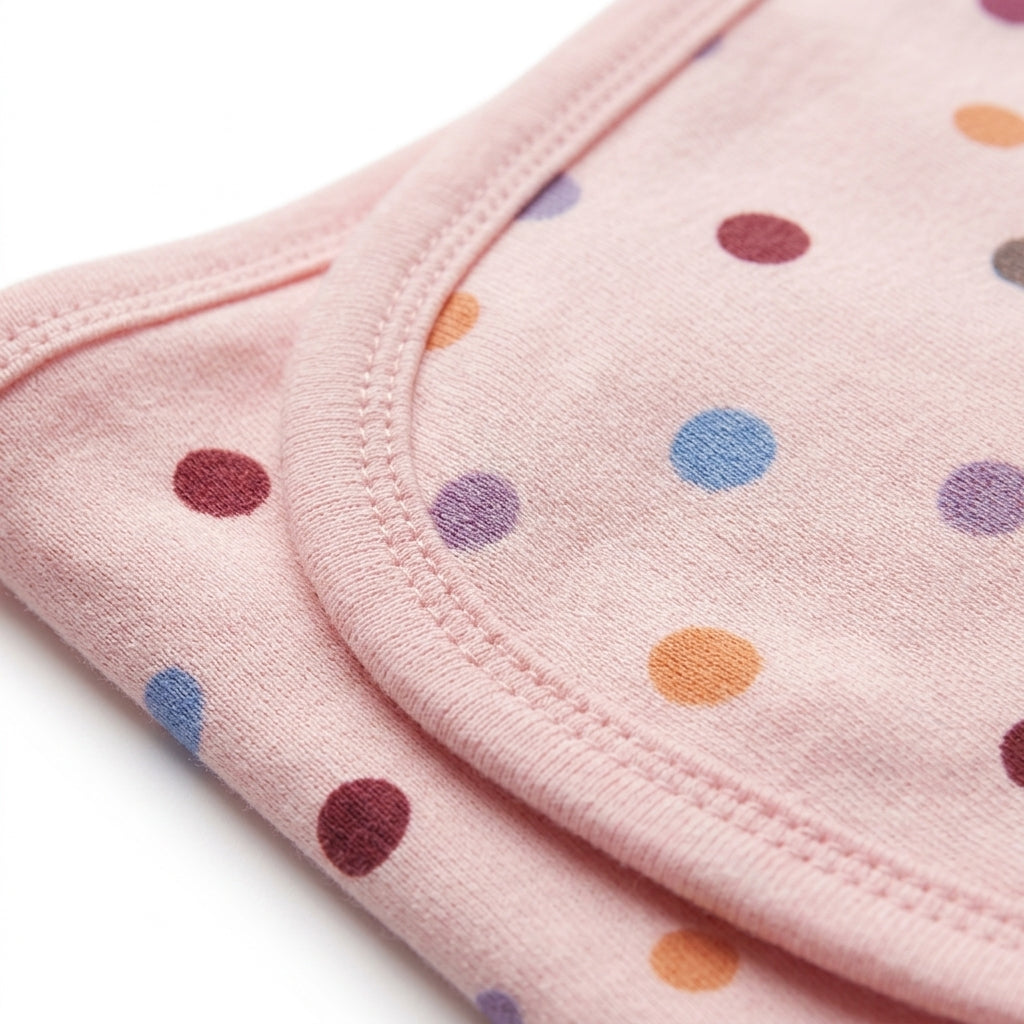 BABY ADJUSTABLE SWADDLE DOTED PINK KIDZO