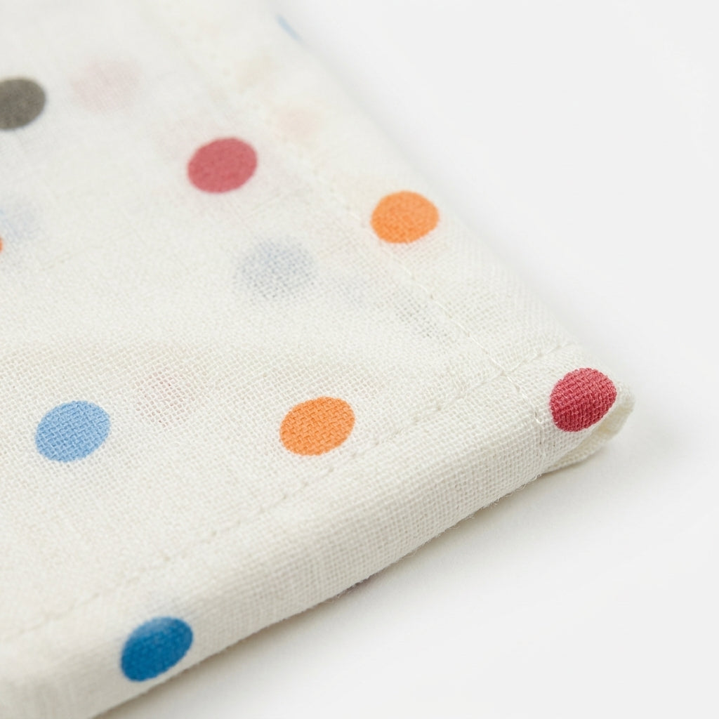 BABY ADJUSTABLE SWADDLE DOTED WHITE KIDZO