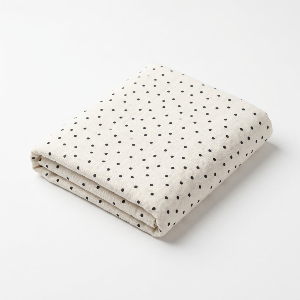 SOFT FABRIC BABY SWADDLE WRAP LIGHT PINK NAVY BOAT DOT PRINT KIDZO