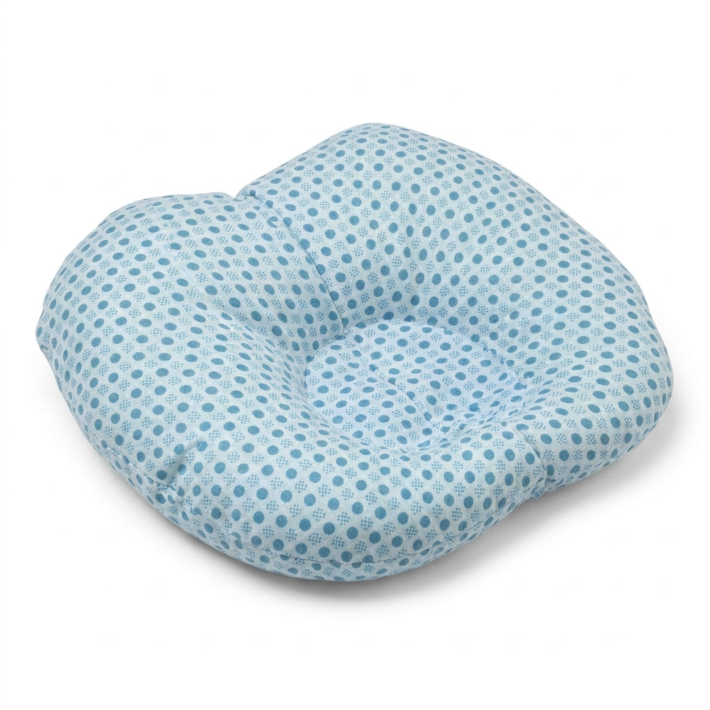 BABY HEAD SHAPER PILLOW DOTED PRINT GREEN