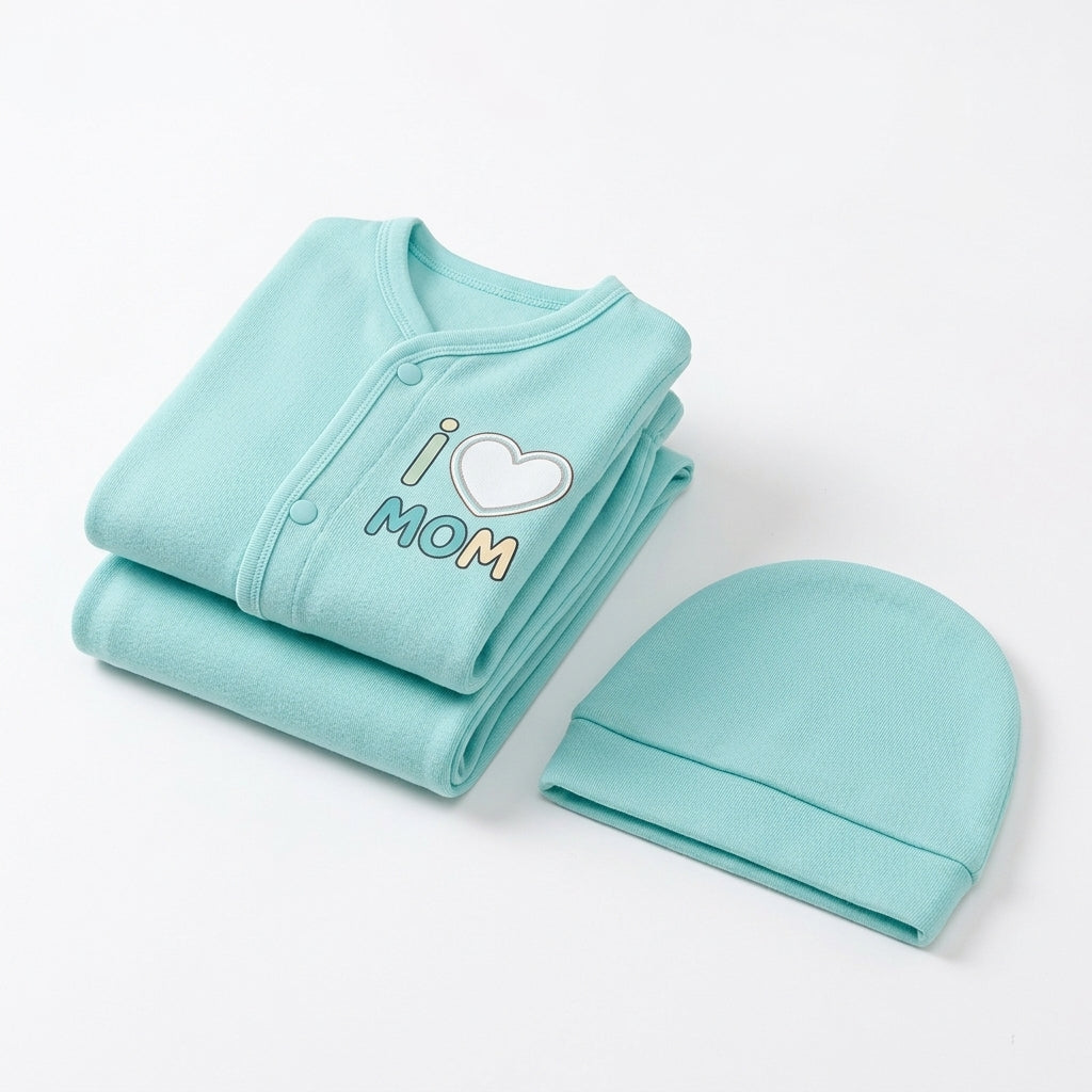 3 Piece Bodysuit Pack of 3 Multi Color Mom Dad Love