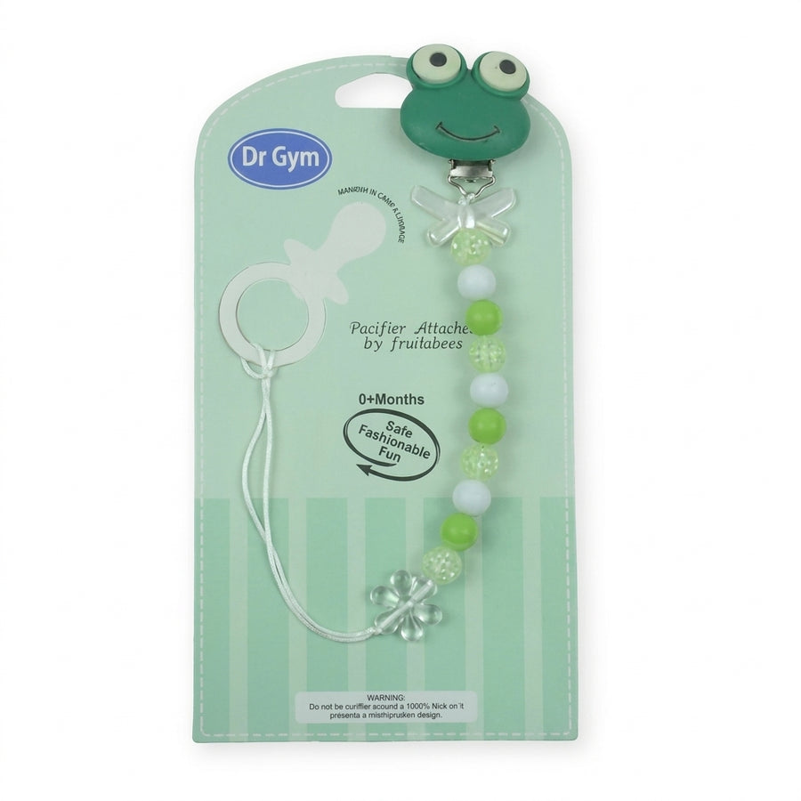 BABY PACIFIER CHAIN HOLDER FROG GREEN