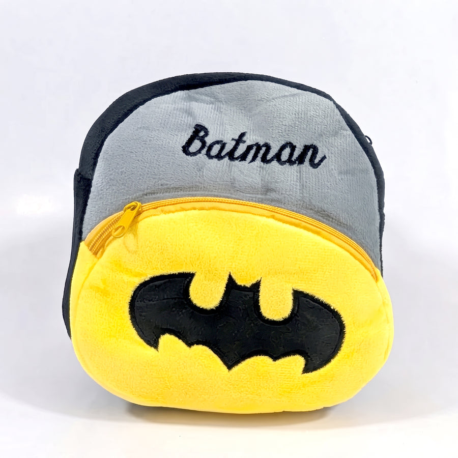 PREMIUM BATMAN BLACK BACKPACK FOR KIDS ULTRA-SOFT VELVET