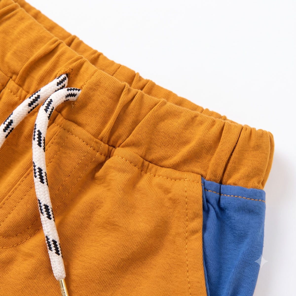 Imported Fabric Super Mario Summer Outfit - Orange & Blue