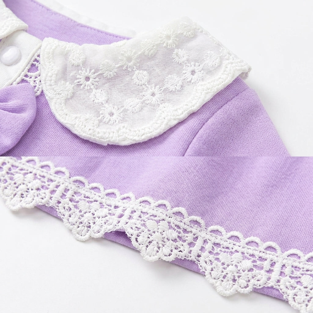 5 Piece Newborn Gift Set for Baby Girls Purple