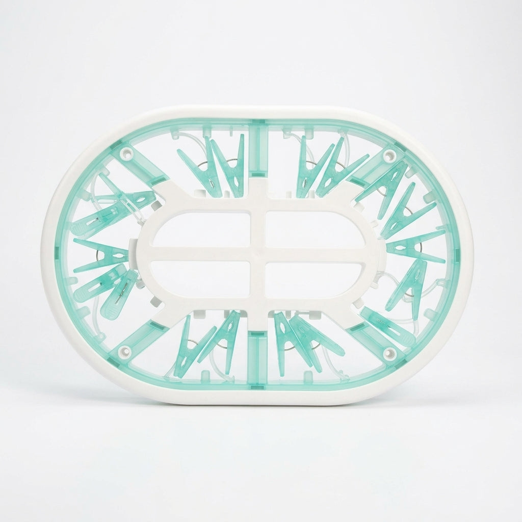 ENWEI 18 CLIPS Ellipse SHAPE HANGER HIGH QUALITY GREEN LAUNDRY SOLUTION