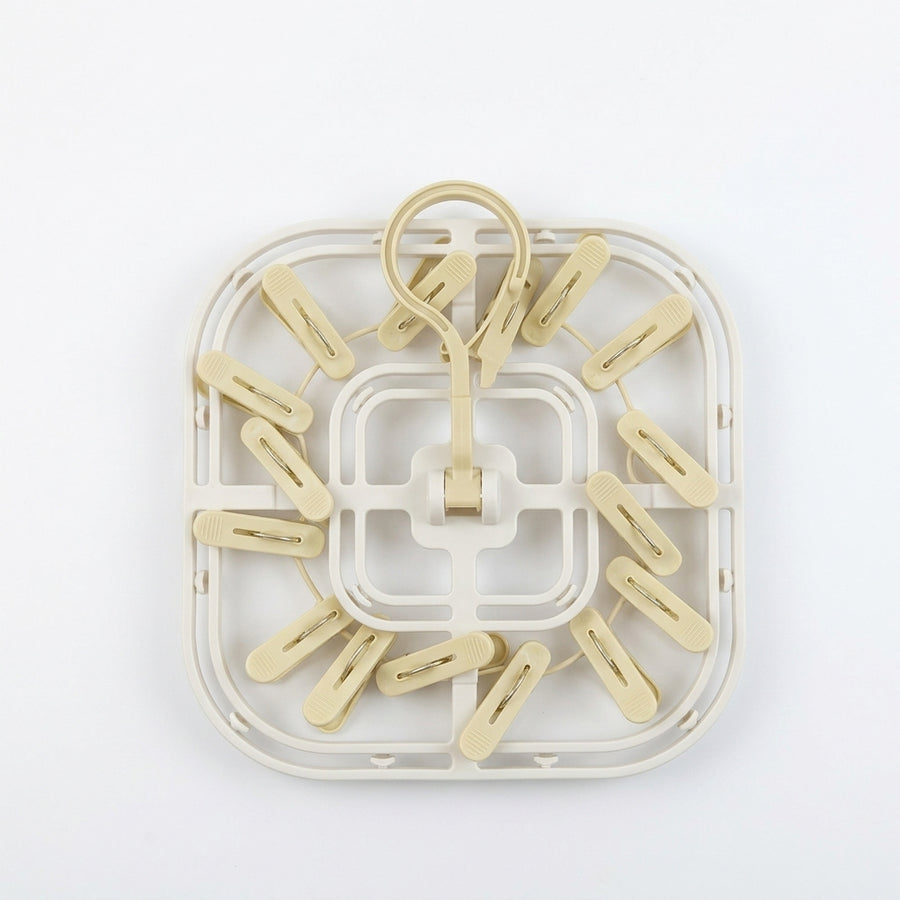 Mustard Edition Multi Use Laundry Hanger 16 Heavy-Duty Clips 360° Rotating