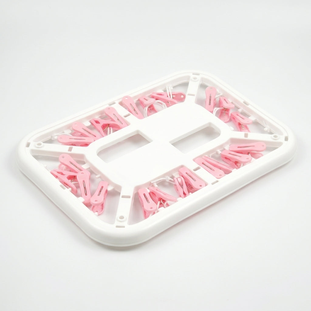BABY CLOTHES PLASTIC HANGER SQUARE PINK