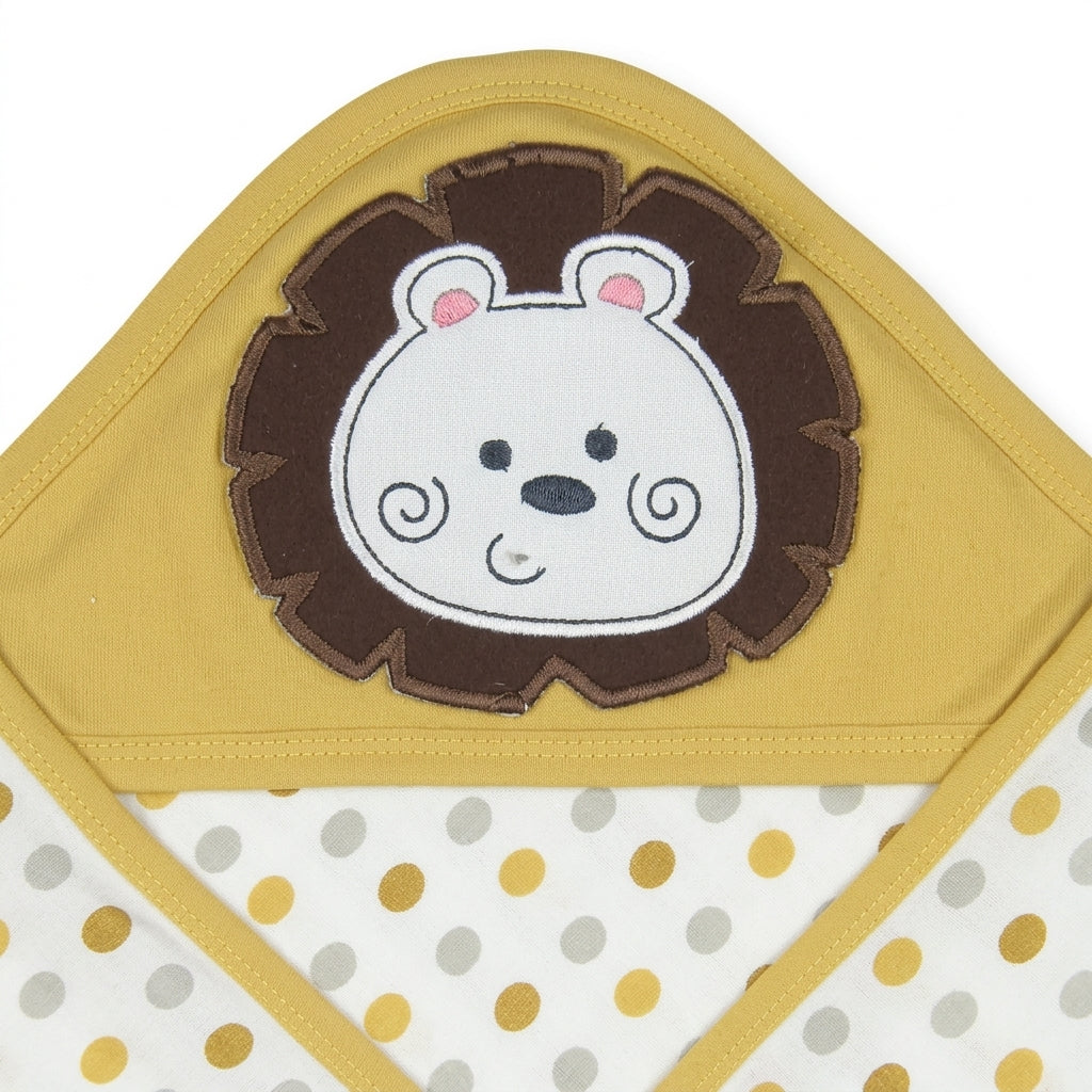 BABY WRAPPING SHEET LION DOTED BROWN