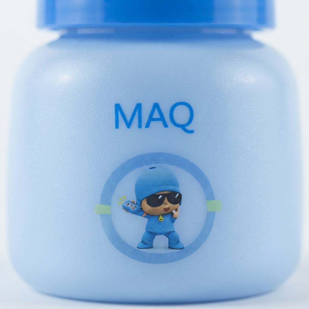 BABY FEEDING BOTTLE RATTLE CAP BLUE MAQ
