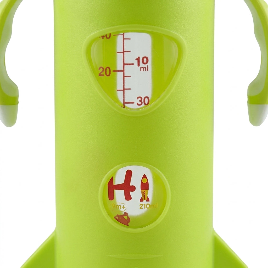 BABY GLASS FEEDER BUNNY GREEN FISH