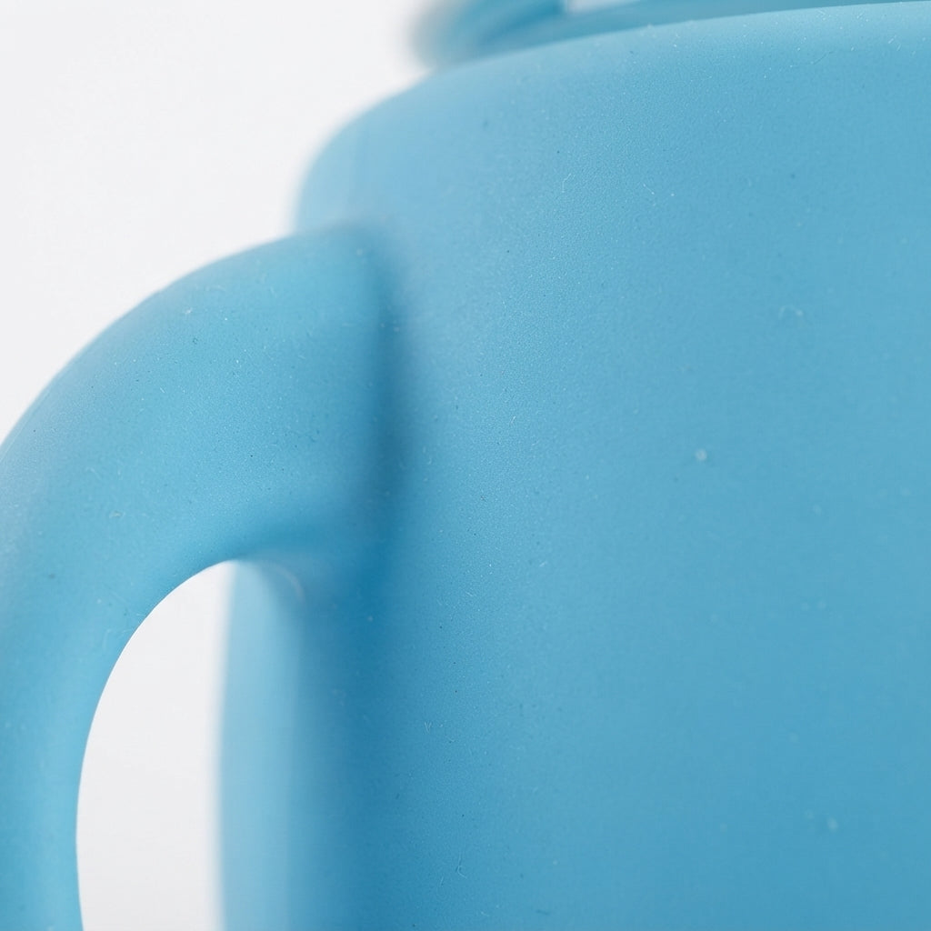 BABY FEEDING GLASS BOTTLE BEAR CYAN MAQ