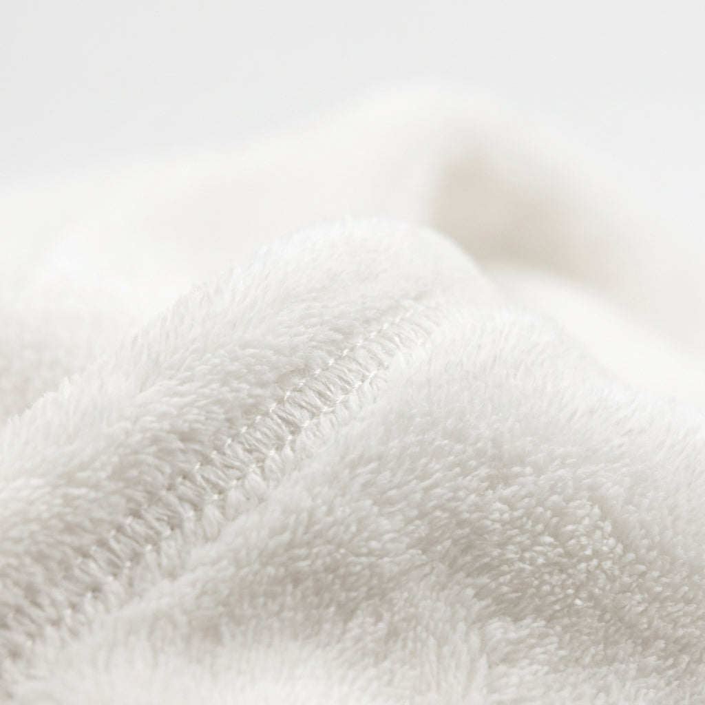 BABY HOODED BATH TOWEL SHEEP WHITE FANCY