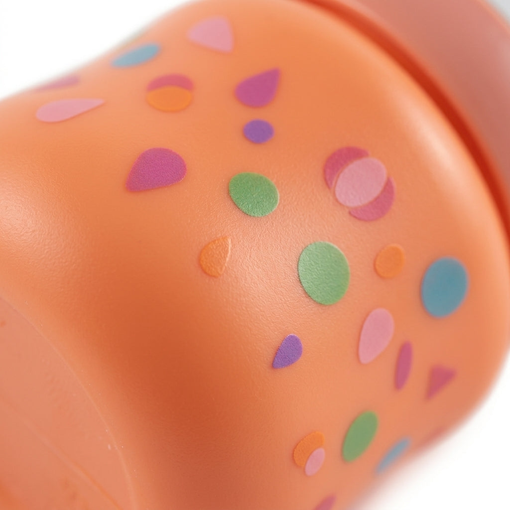 BABY FEEDER BEAR CAP PEACH