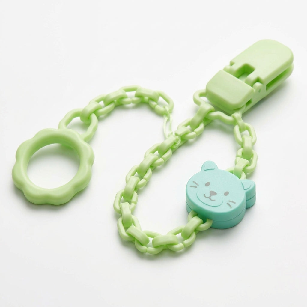 BABY CHAIN BEAR CARD GREEN