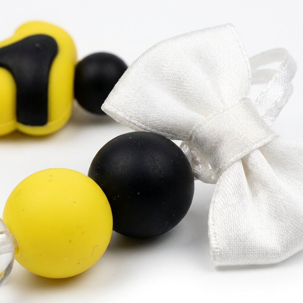 BABY PACIFIER CHAIN HOLDER DUCK YELLOW