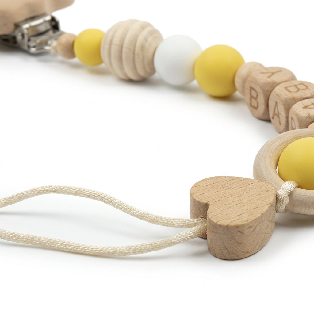 BABY WOODEN CHAIN YELLOW