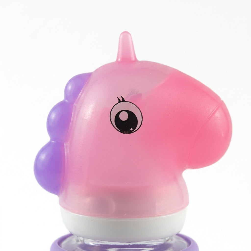 BABY GLASS FEEDER UNICORN PURPLE YES