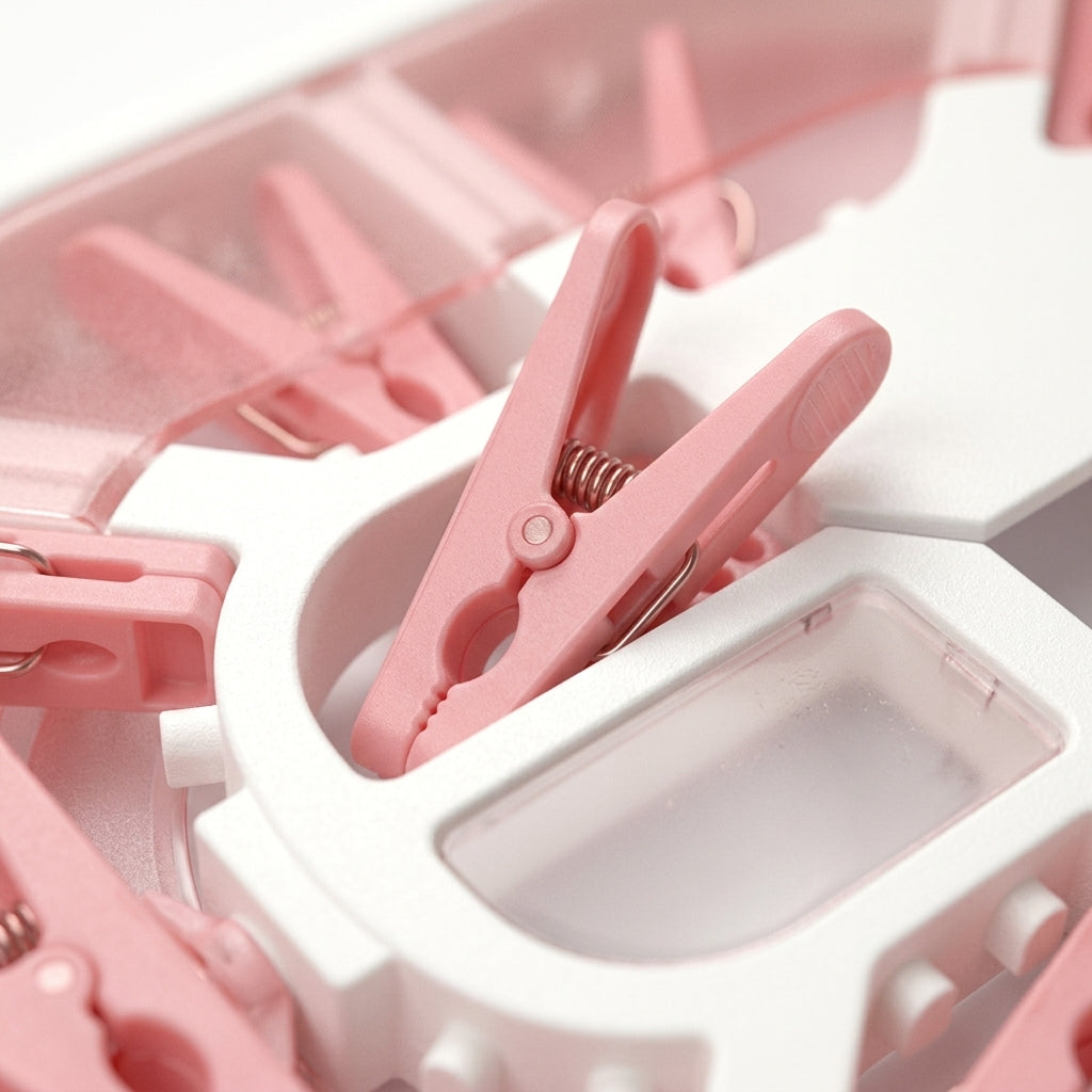 ENWEI 18 CLIPS Ellipse SHAPE HANGER HIGH QUALITY PINK LAUNDRY SOLUTION